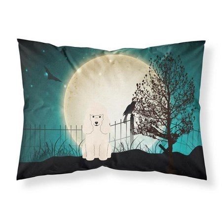 MICASA Halloween Scary Poodle White Fabric Standard Pillowcase&#44; 20.5 x 0.25 x 30 in. MI219385